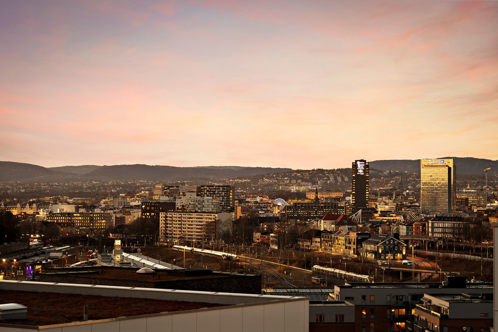 Utsikt fra takterrassen Galleribilde