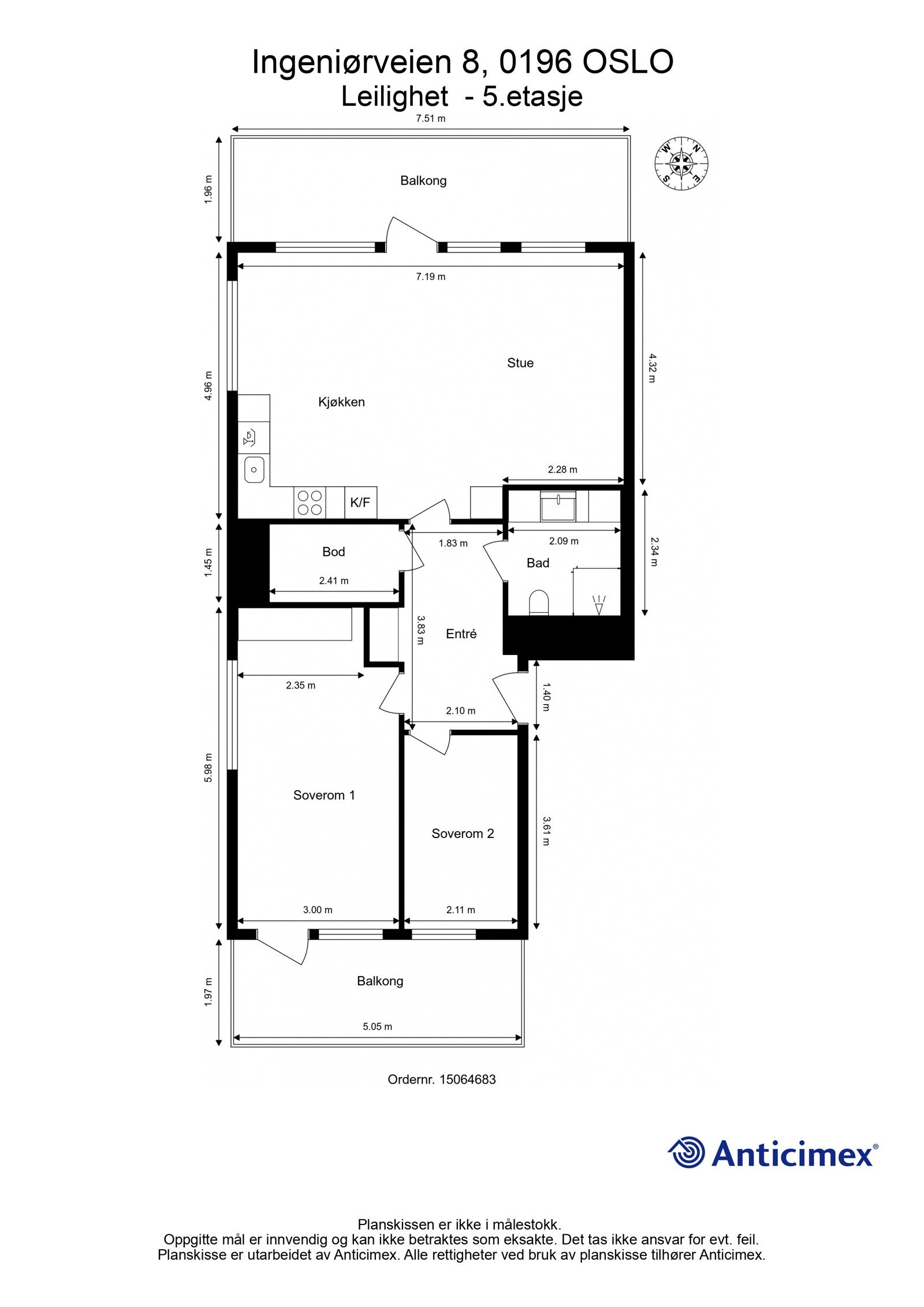 Plantegning - 5.etasje Galleribilde