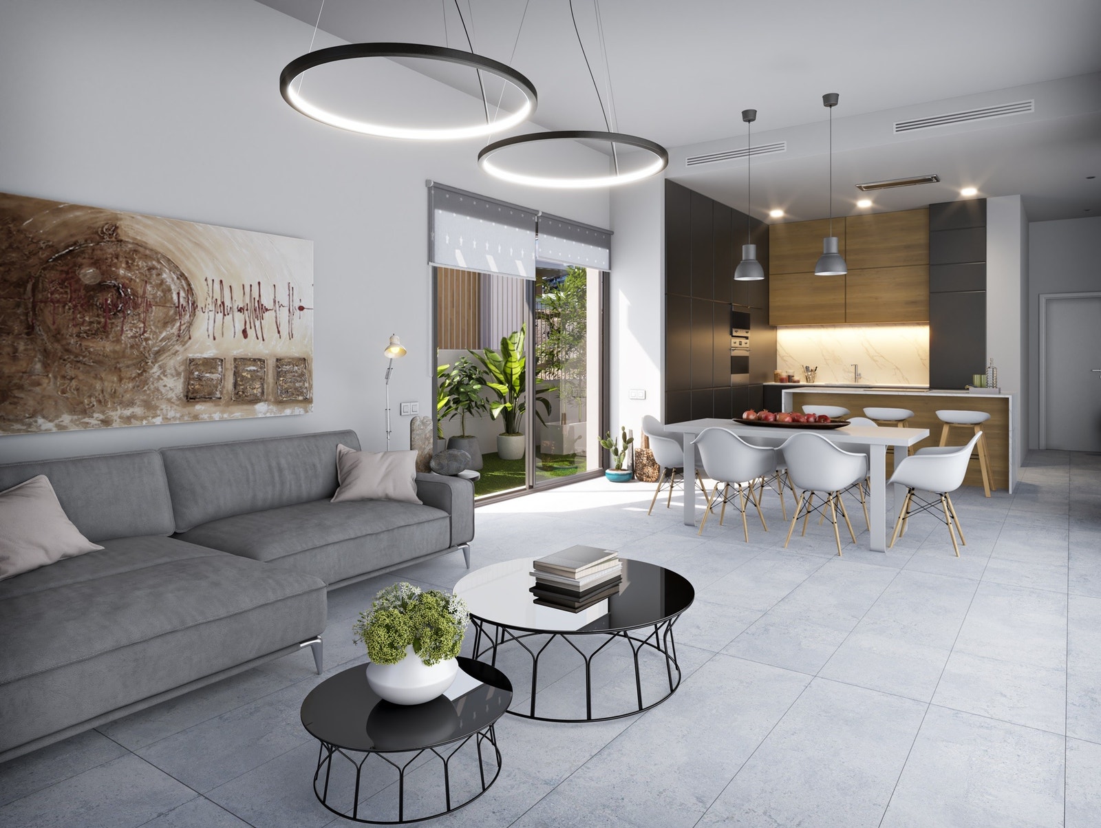 Airconditioning kulde/varme gjennom skjulte kanaler Galleribilde