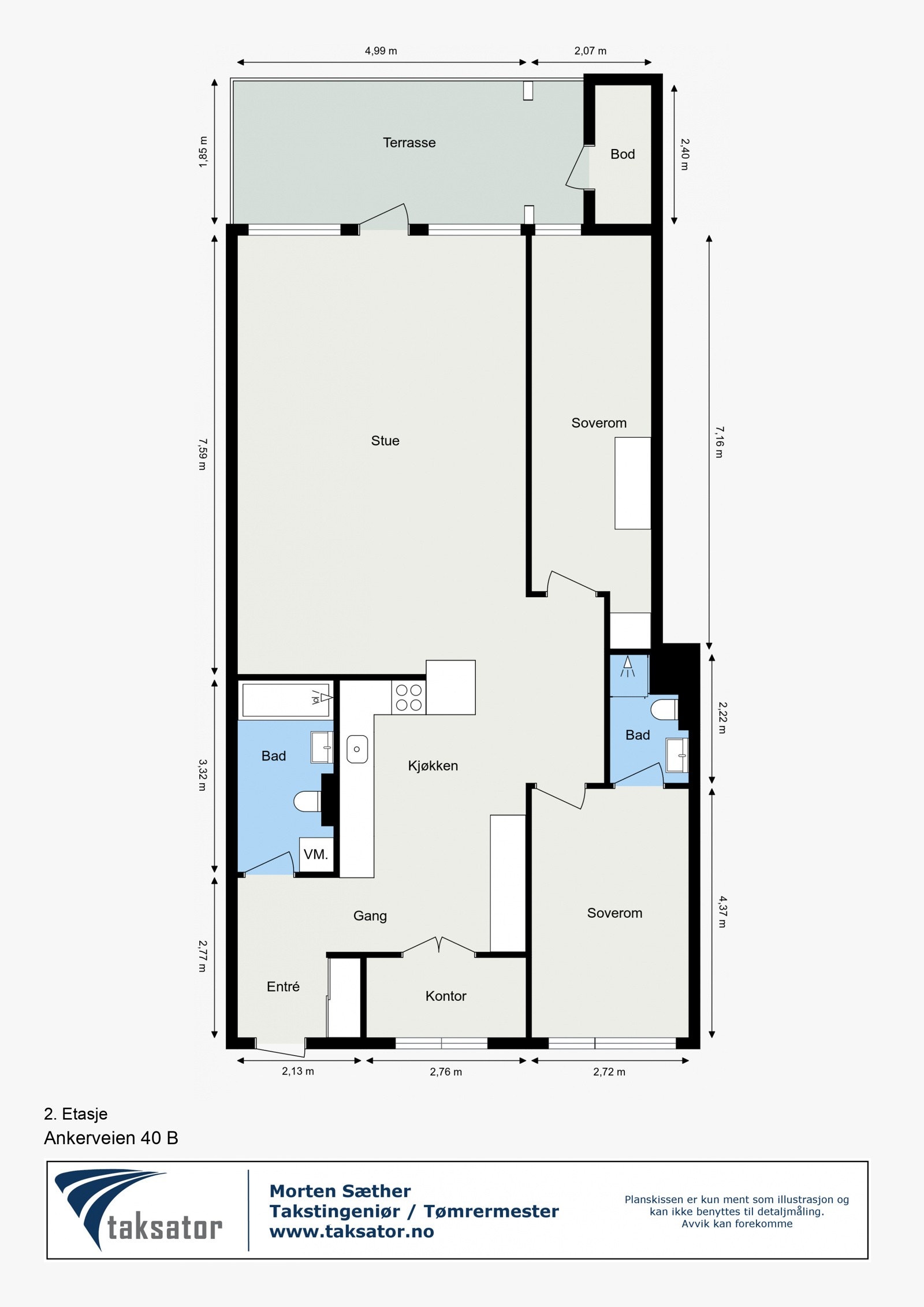 Plantegning av Ankerveien 40 B Galleribilde