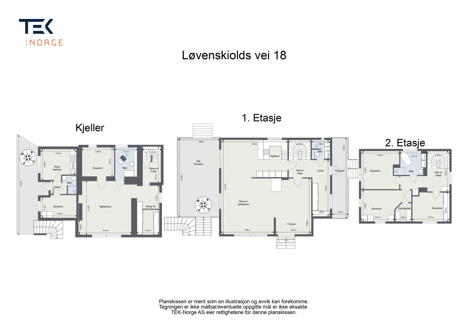 Plantegning Løvenskiolds vei 18 Galleribilde