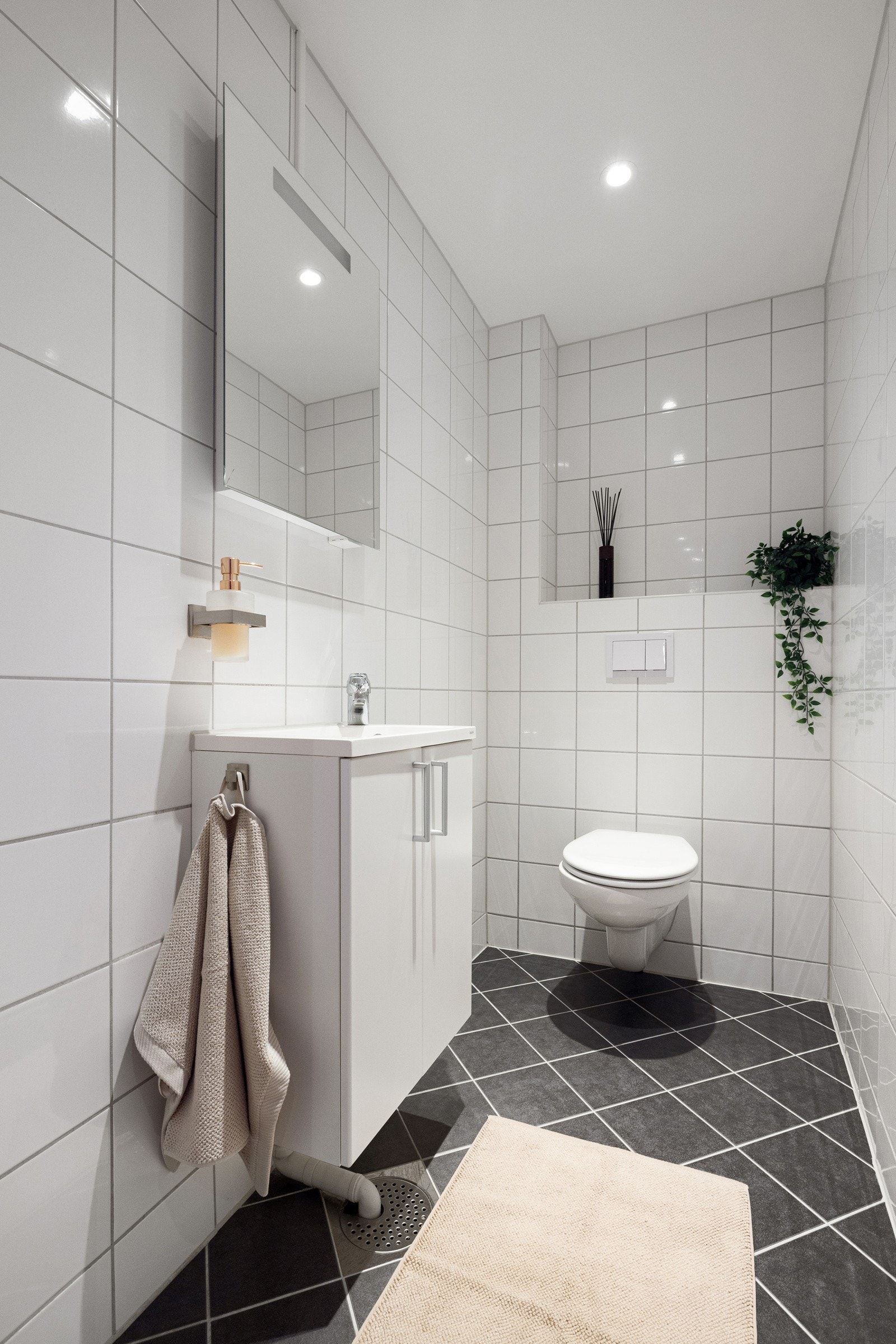 Praktisk separat wc, renovert i regi av borettslaget i 2017. Galleribilde