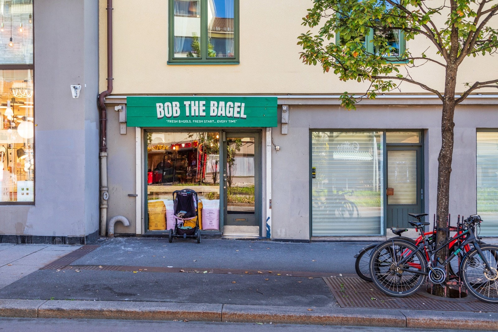 Gangavstand til populære Bob the Bagel. Galleribilde