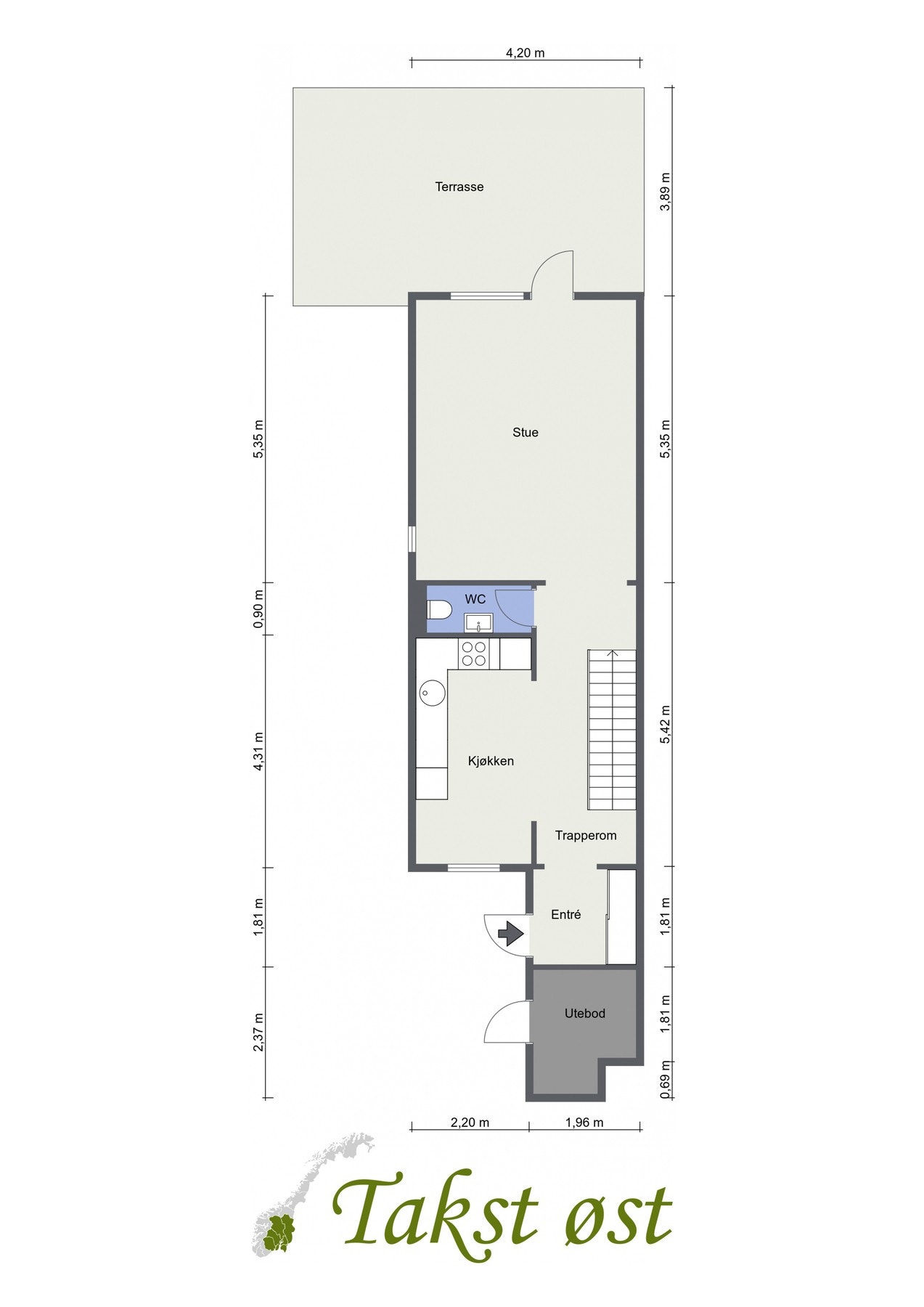 Plantegning 1. etasje Galleribilde