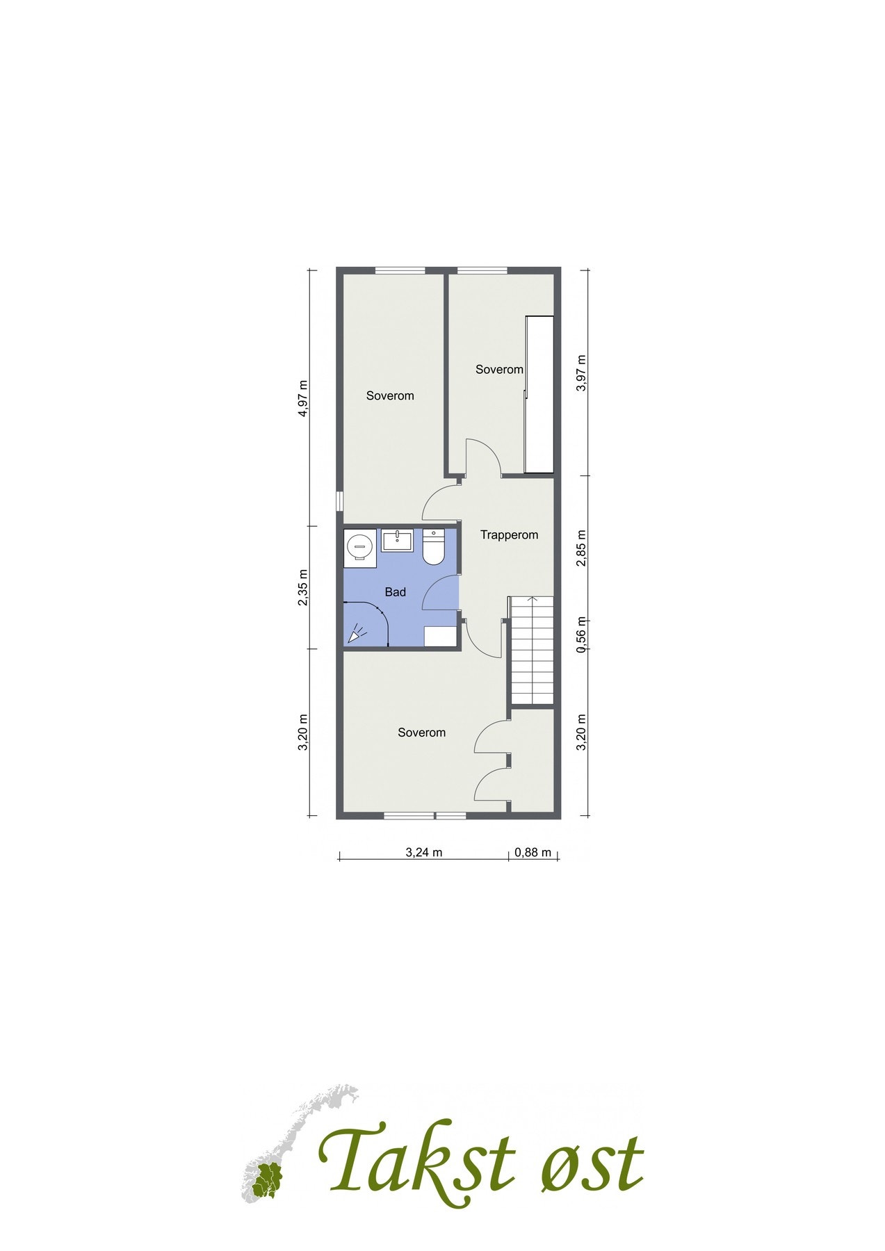 Opprinnelig planløsning 2. etasje Galleribilde