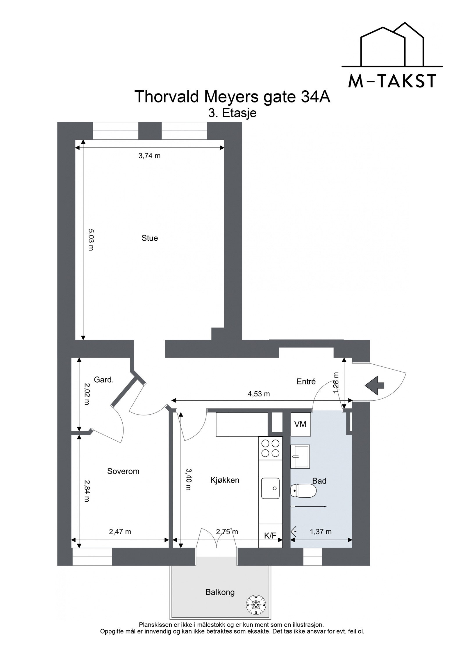 Thorvald Meyers gate 34A - 3. Etasje Galleribilde