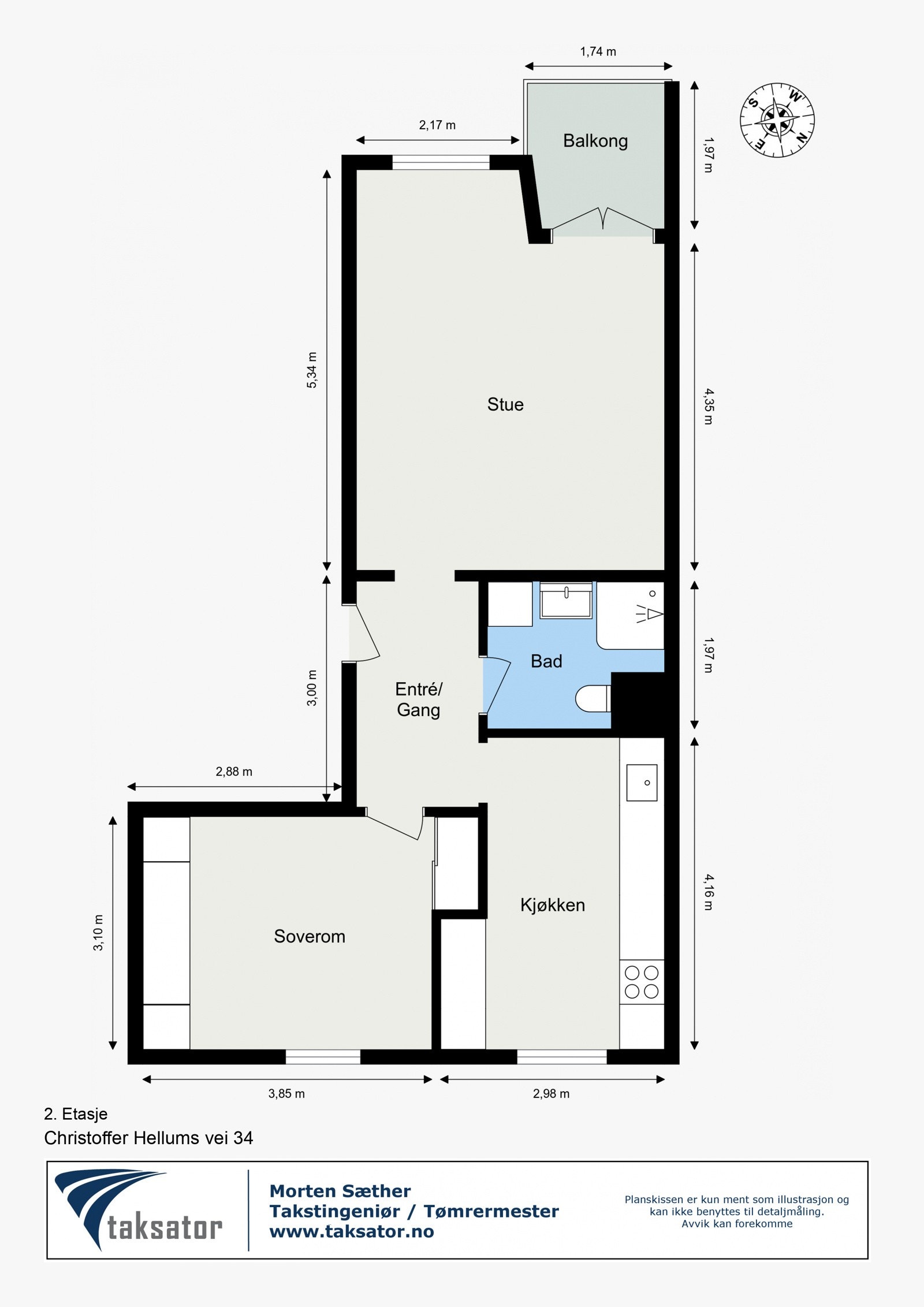 Plantegning - 2. Etasje Galleribilde