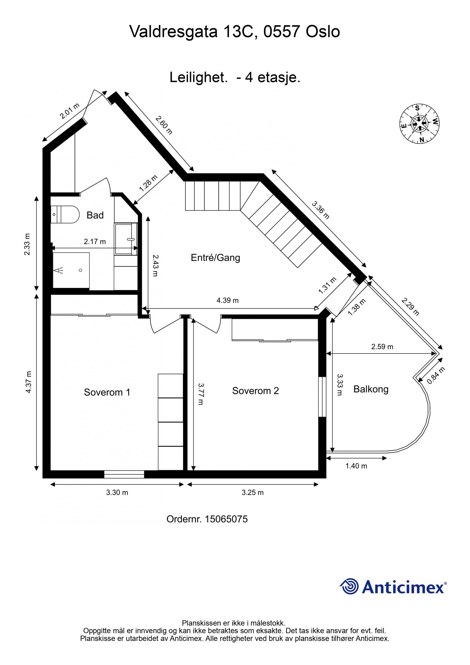 Planskisse 4 etasje. Galleribilde