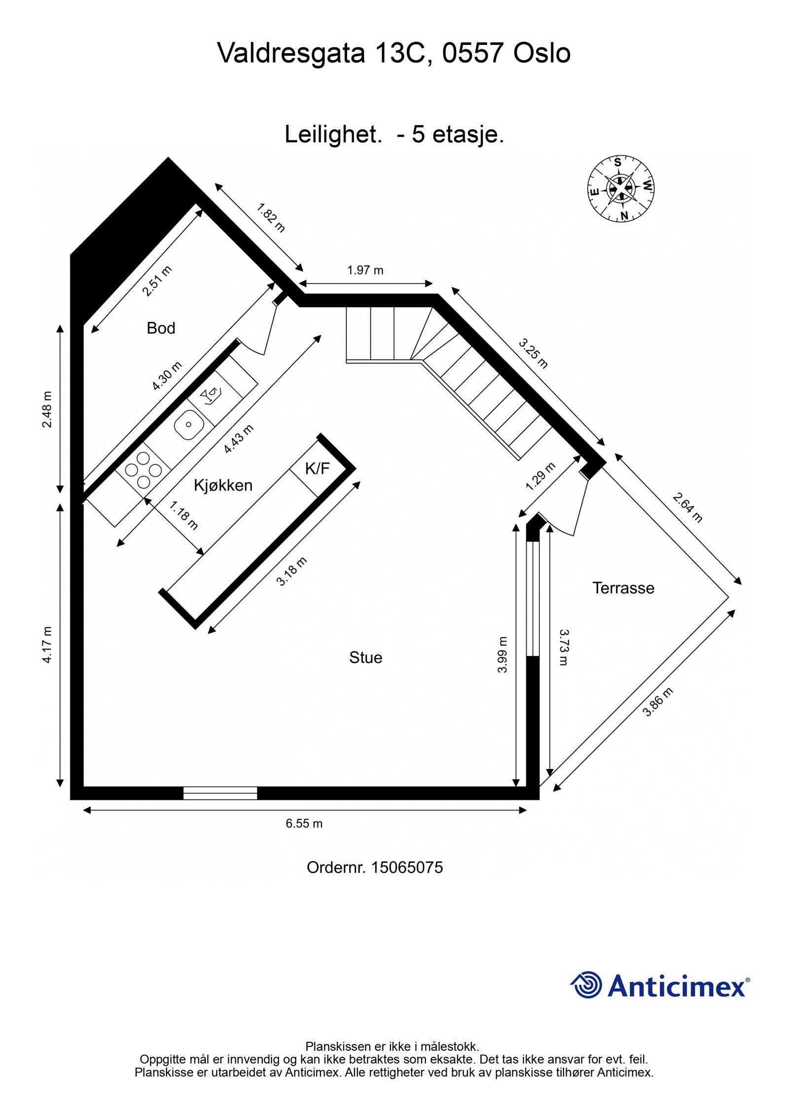 Planskisse 5 etasje. Galleribilde