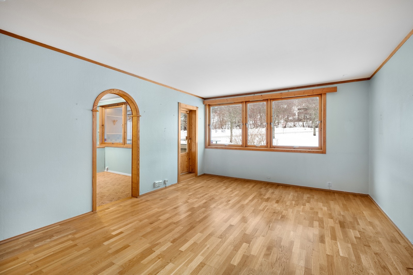 Lys og luftig stue på 22 kvm med gulvvarme. Galleribilde