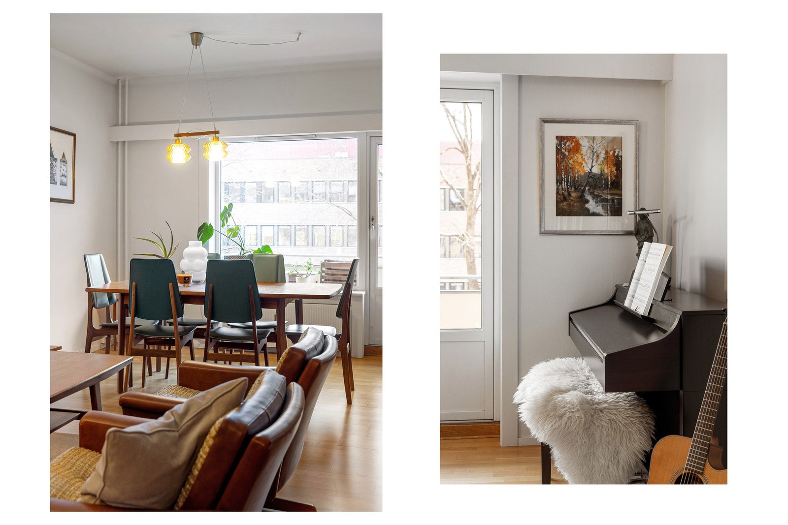Stuen er romslig med utgang til en stor balkong med fritt utsyn over nabolaget. Galleribilde