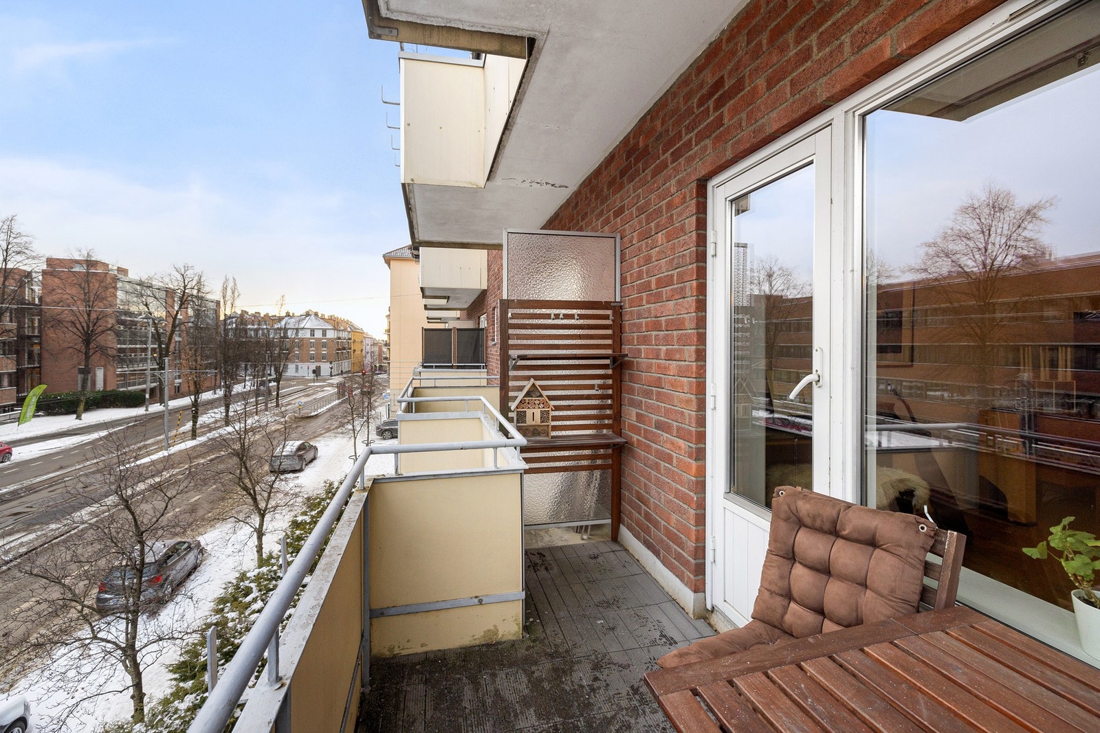 Balkongen er på 4m² med mulighet for hyggelig utemøblering. Galleribilde