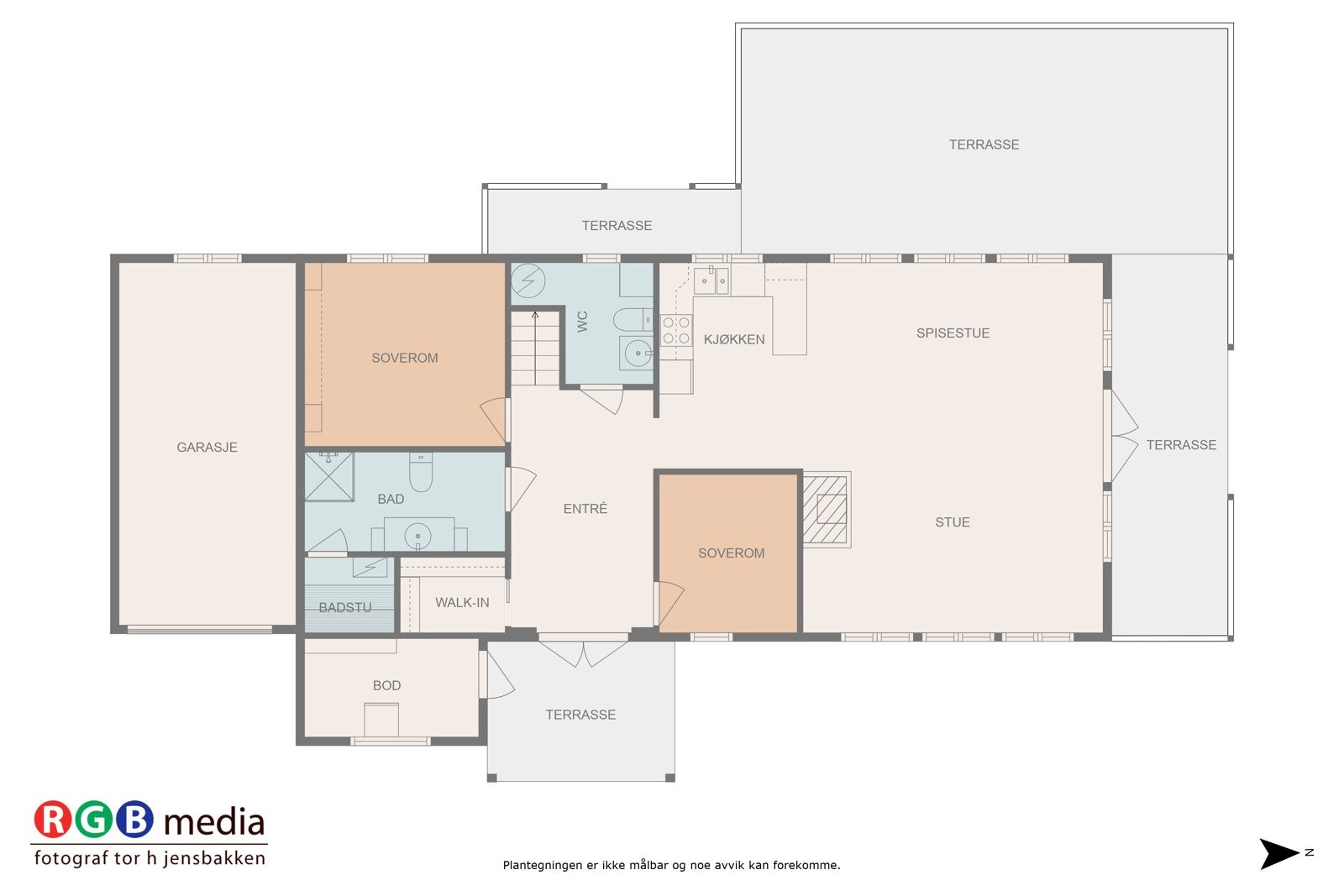 Plantegning hovedetasjen. Galleribilde