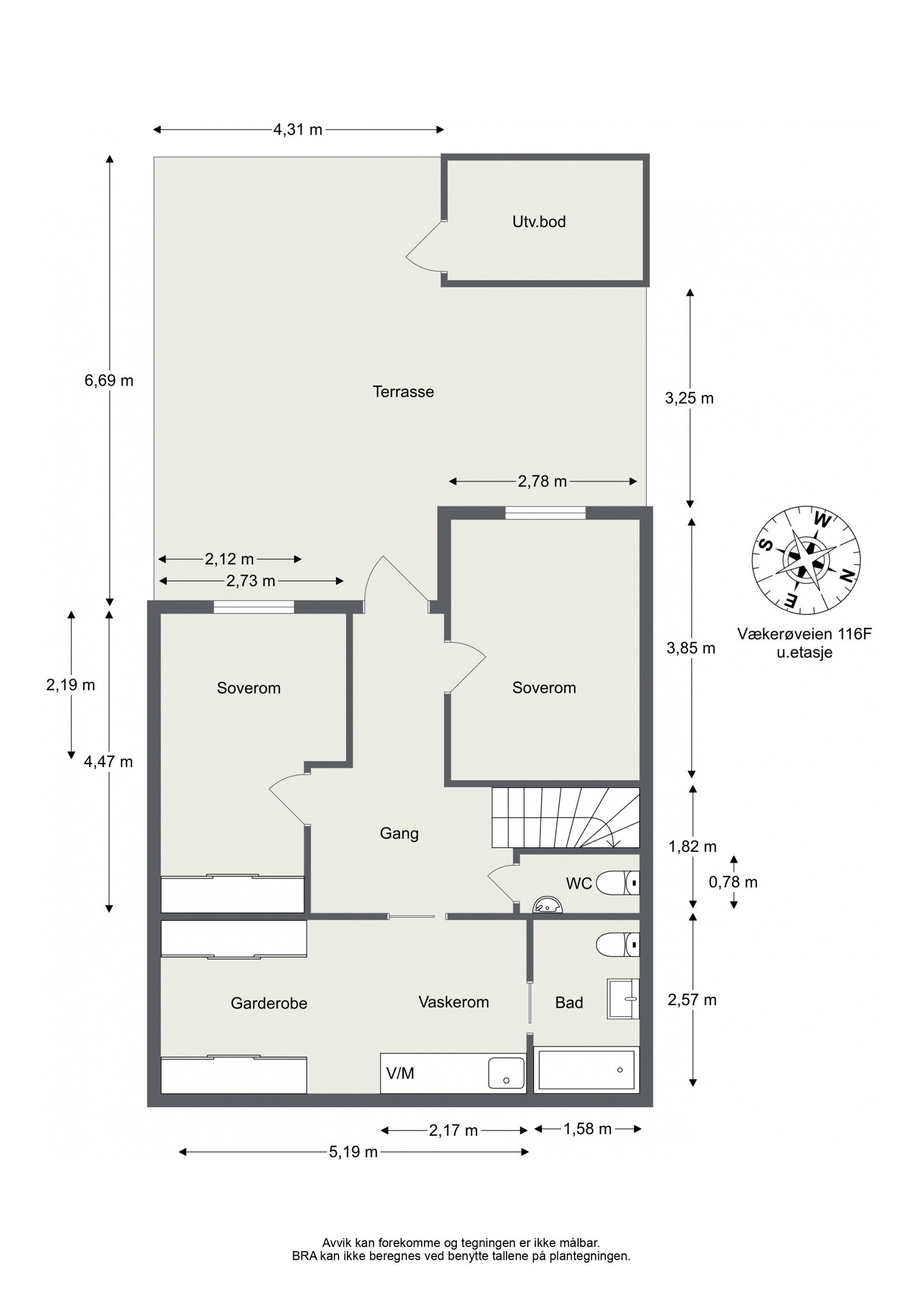 Plantegning 1. etasje Galleribilde
