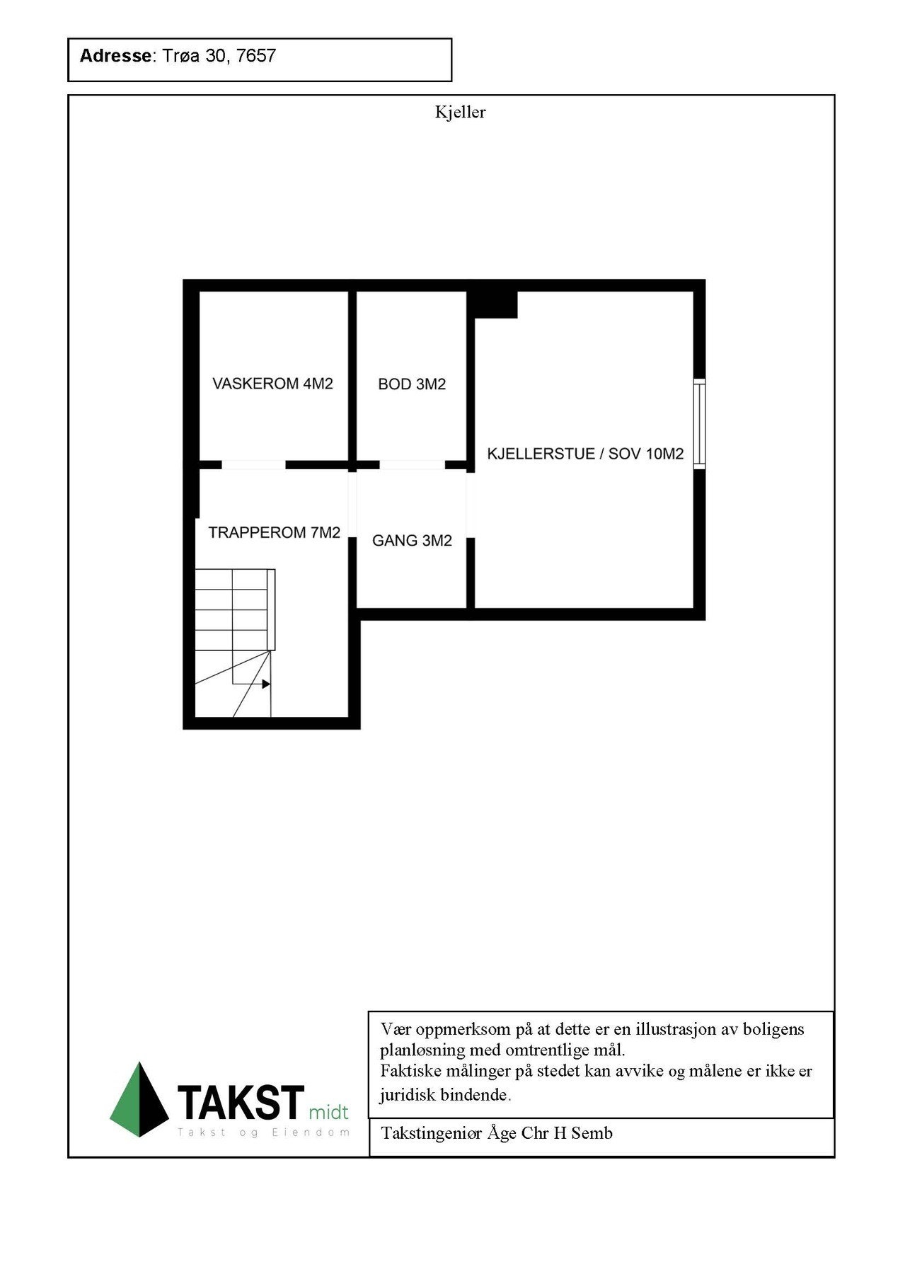Planskisse kjeller. Galleribilde