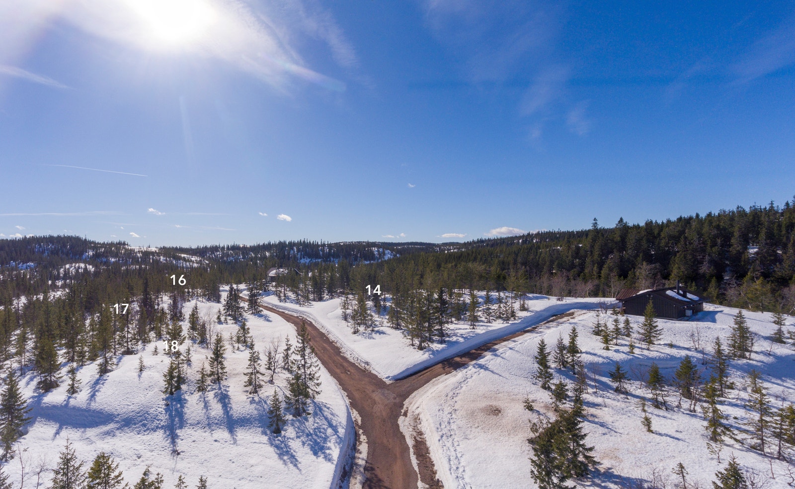 Det er anlagt helårsvei til hyttegrenda Galleribilde