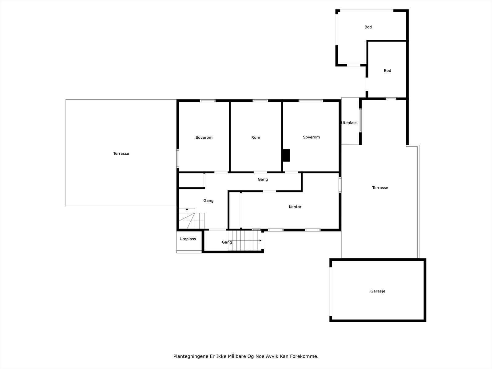 Plantegning kjeller og uteområde 1. etg. Galleribilde