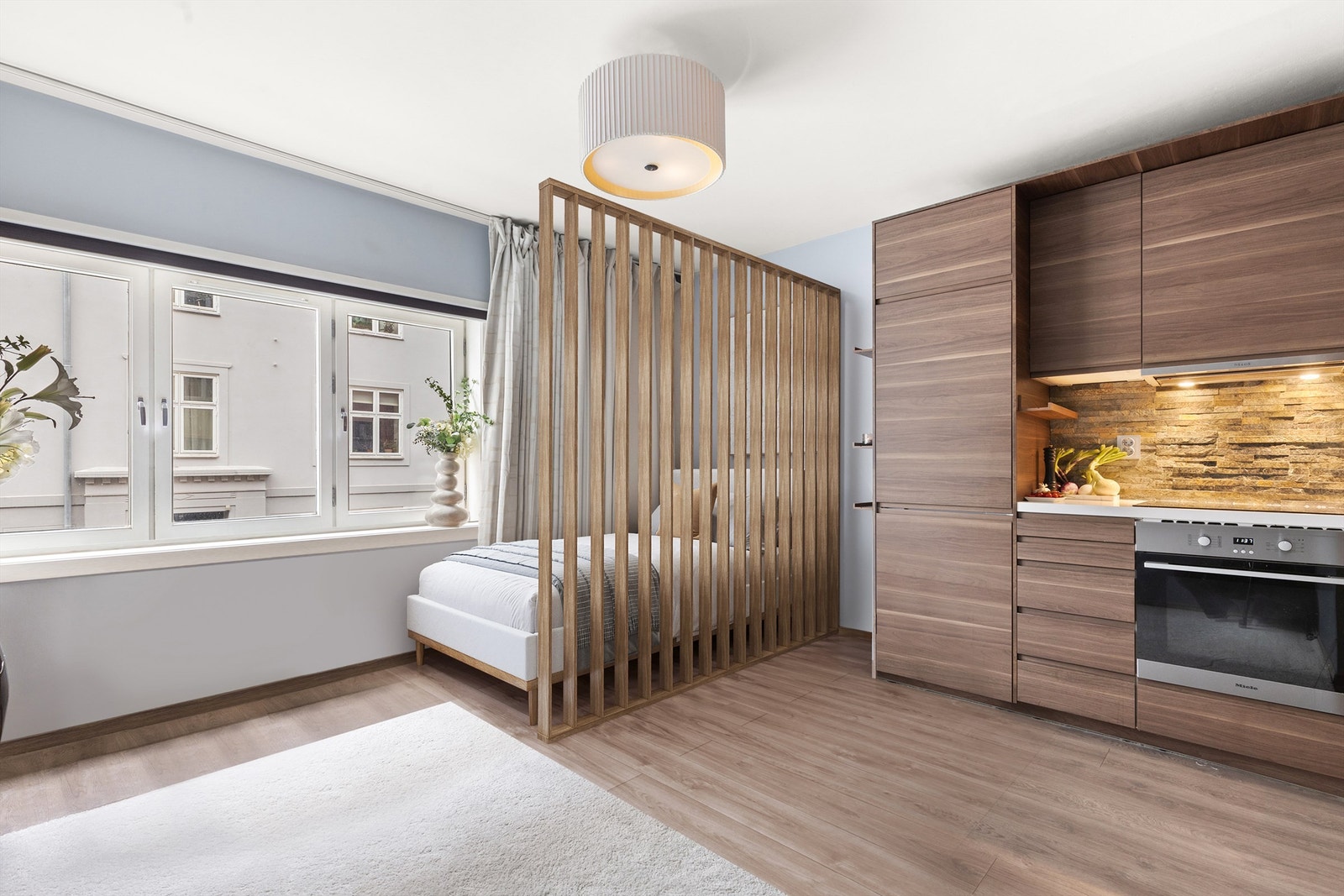 Illustrasjon av alternativ sengeløsning (digitalt stylet bilde) Galleribilde