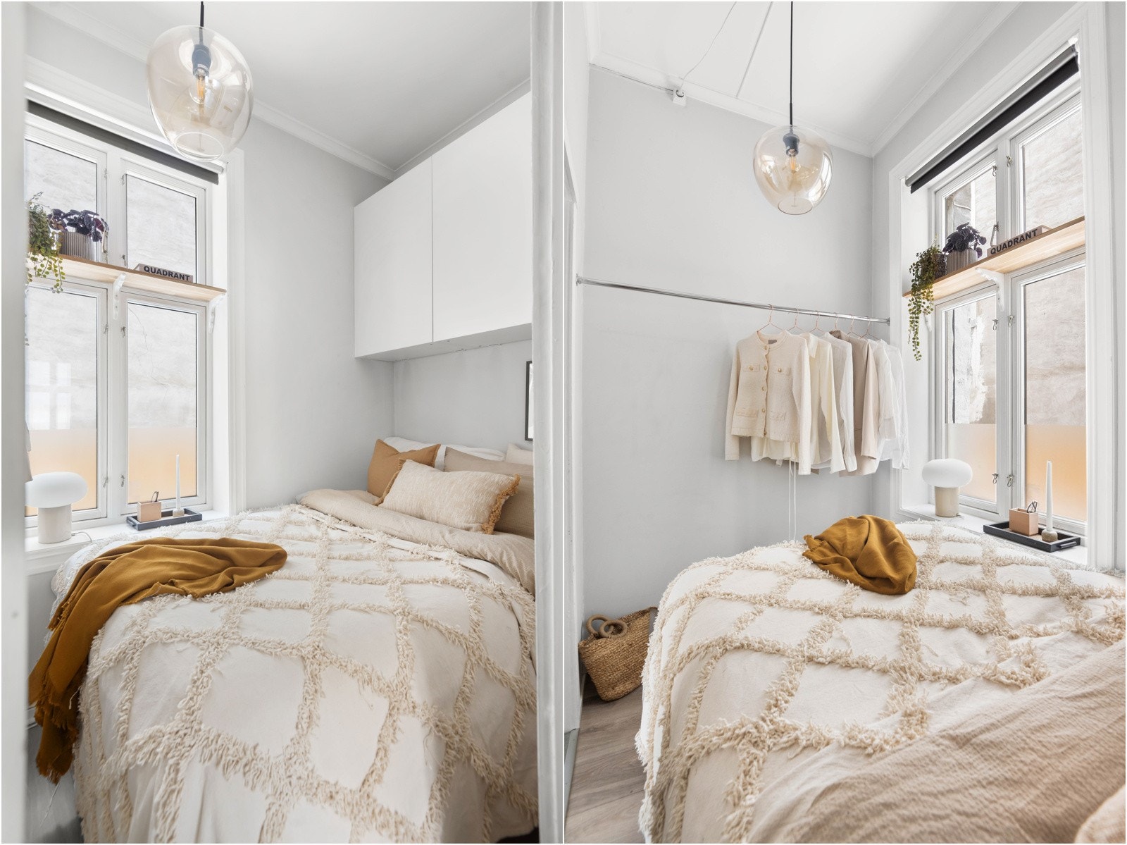 I tillegg er det montert garderobestang for henging av klær. Galleribilde