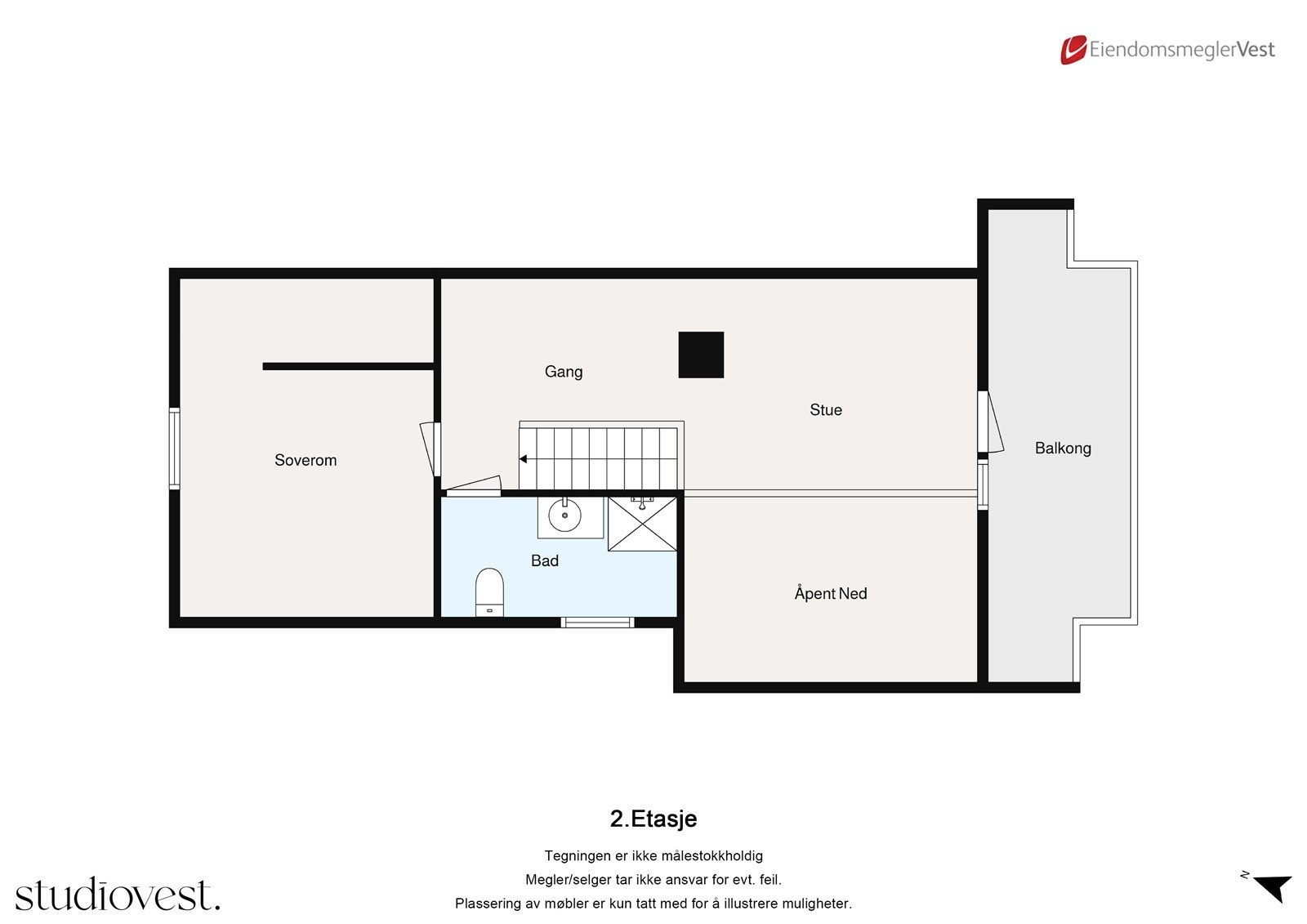 Plantegning 2. etasje Galleribilde