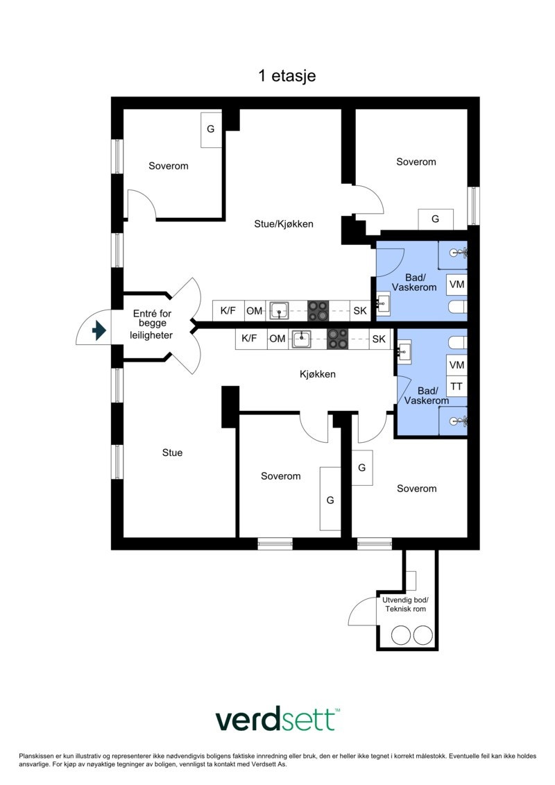 Plantegning 1.etasje. Galleribilde