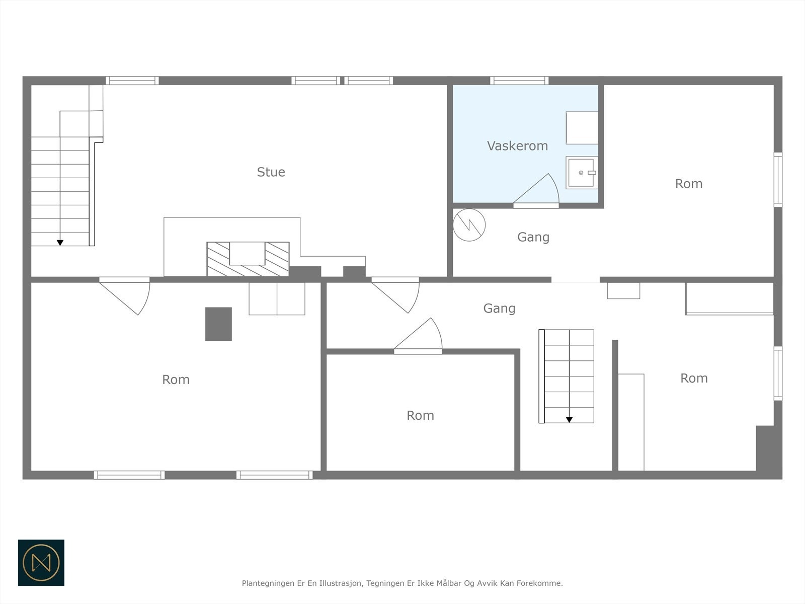 Plantegning u. etasje Galleribilde