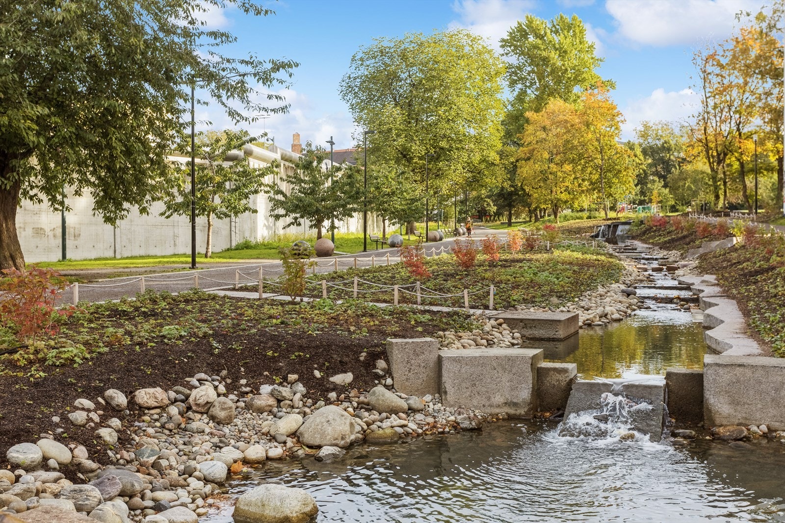 Klosterenga park rett utenfor døren. Galleribilde