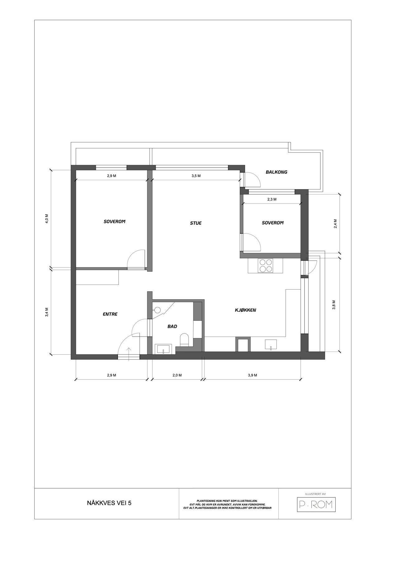 Leiligheten byr på en luftig planløsning med moderne løsninger slik som delvis åpen kjøkken og stue løsning. Galleribilde