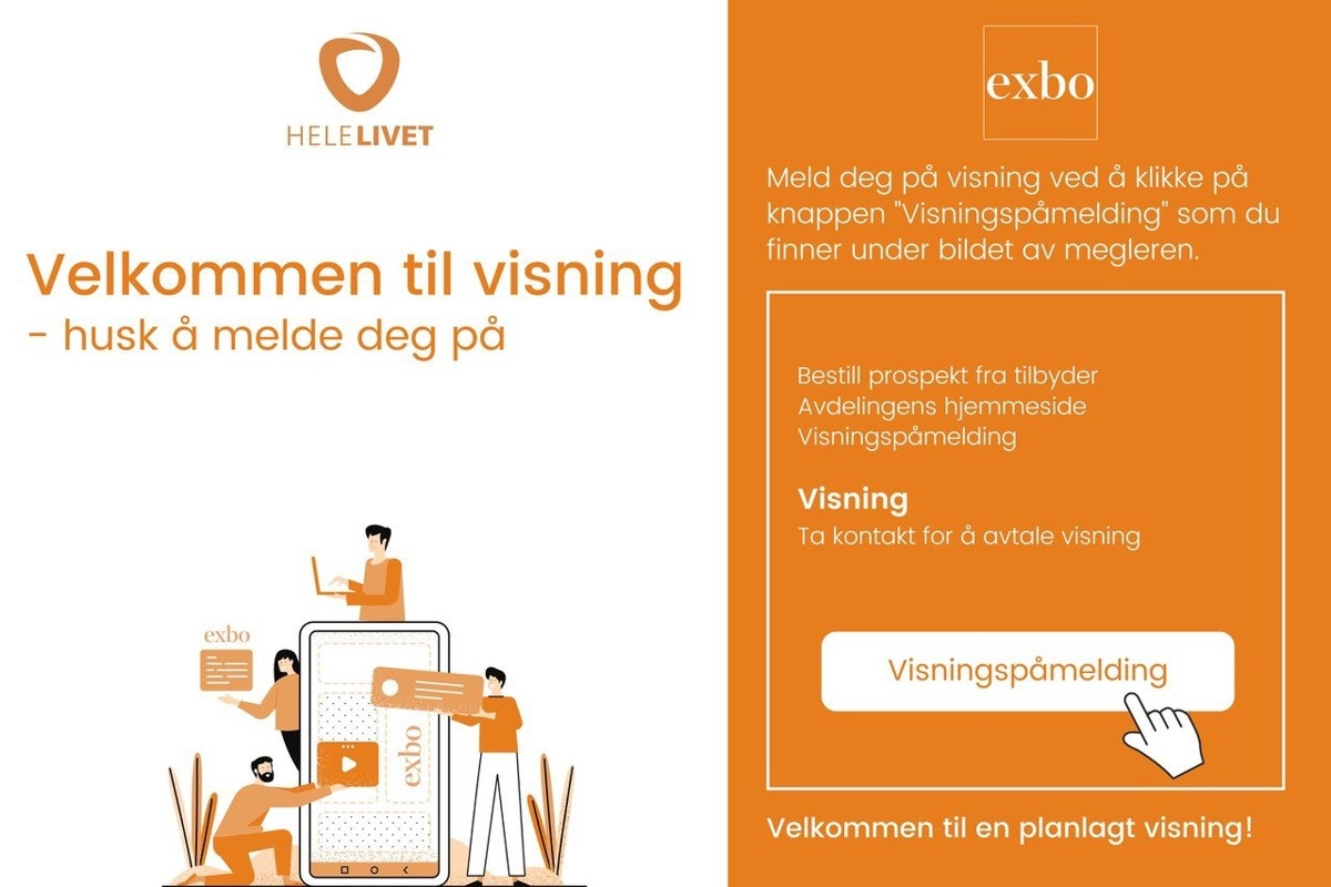 Husk påmelding til visning i god tid! Annonserte visninger uten påmeldinger blir ikke avholdt Galleribilde