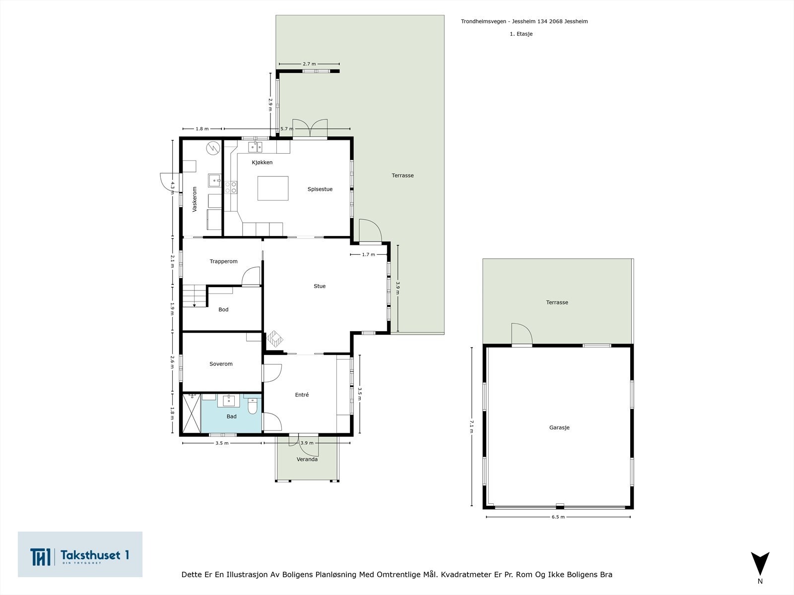 Plantegning - 1. etasje. Galleribilde