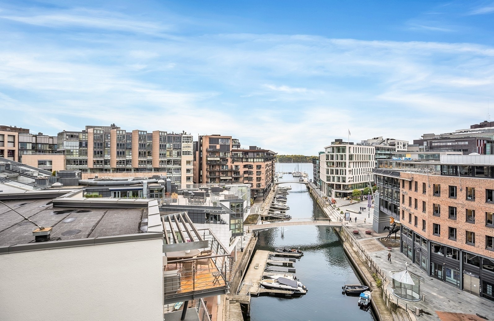 Utsikt fra felles takterrasse. Galleribilde