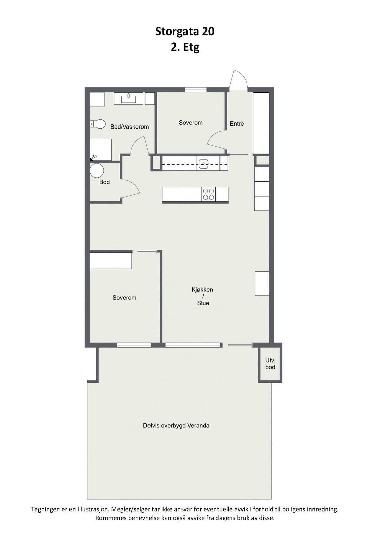 Plantegning 2D Galleribilde