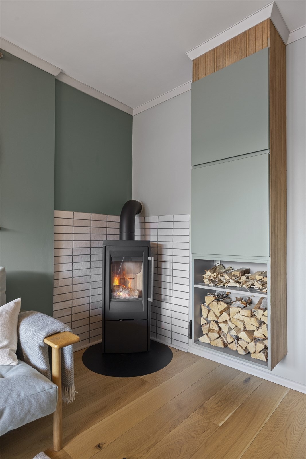 Moderne peis montert 2024. Pipen er rehabilitert i 2013. Galleribilde