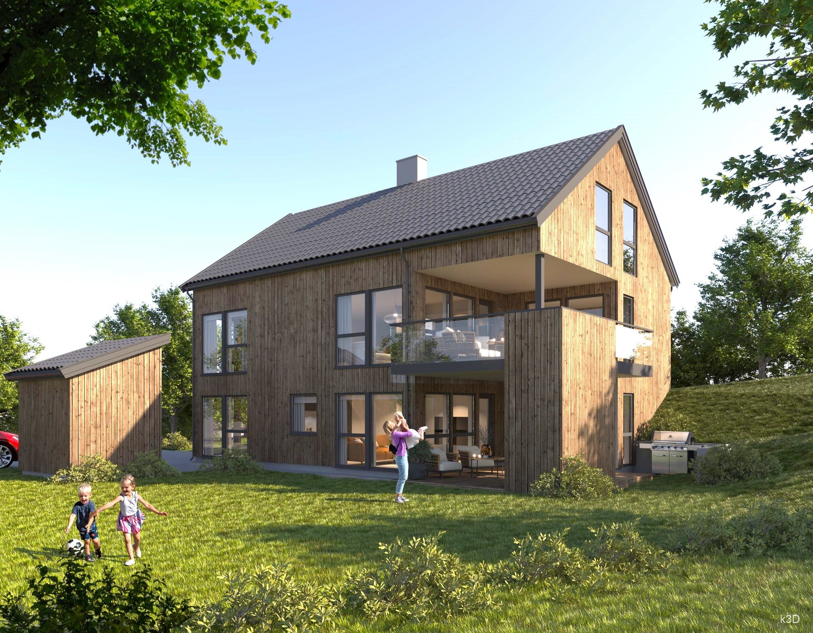 1 231 kvm boligtomt i trafikkstille blindvei på Tanum /
Rammetillatelse for arkitekttegnet enebolig med 272 kvm bra Galleribilde