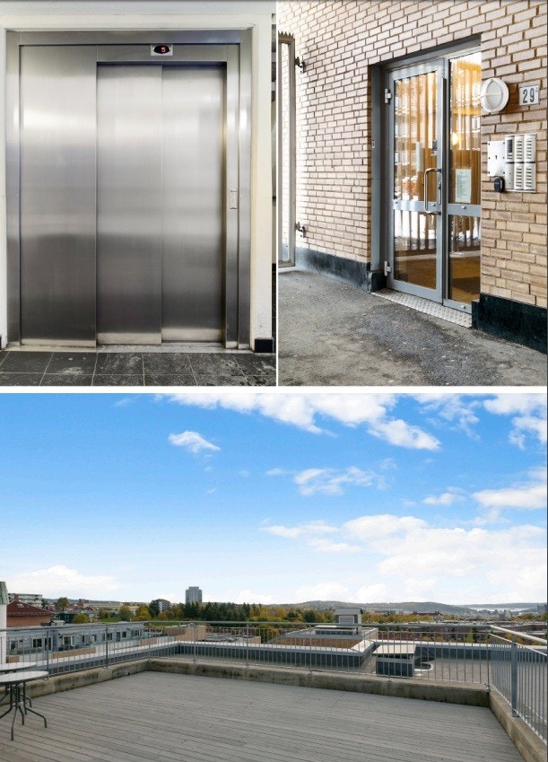 Det er felles takterrasse og heis Galleribilde