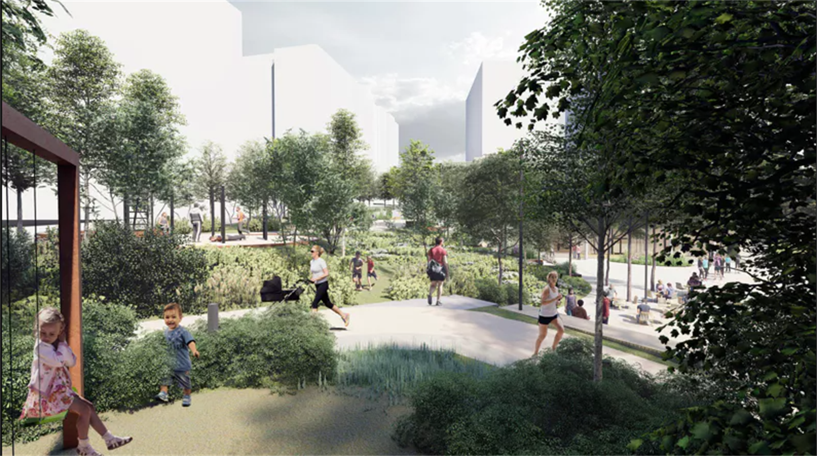 Kun 50 m til Løren aktivitetspark og flerbrukshall - åpner våren 2025 Galleribilde