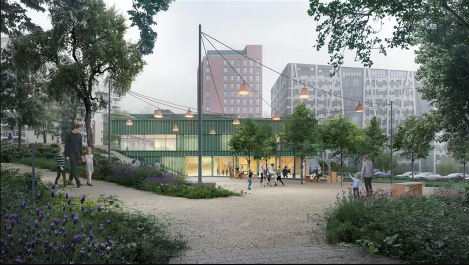 Kun 50 m til Løren aktivitetspark og flerbrukshall - åpner våren 2025 Galleribilde