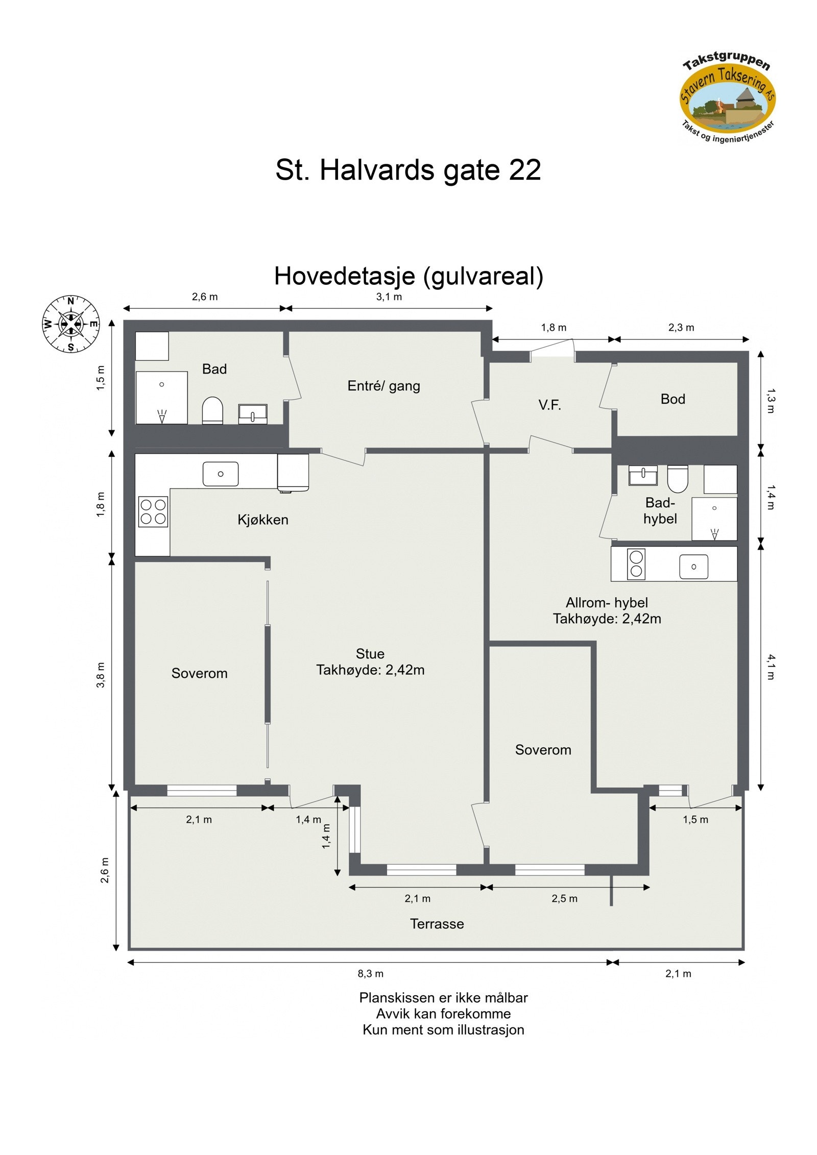 Plantegning Galleribilde