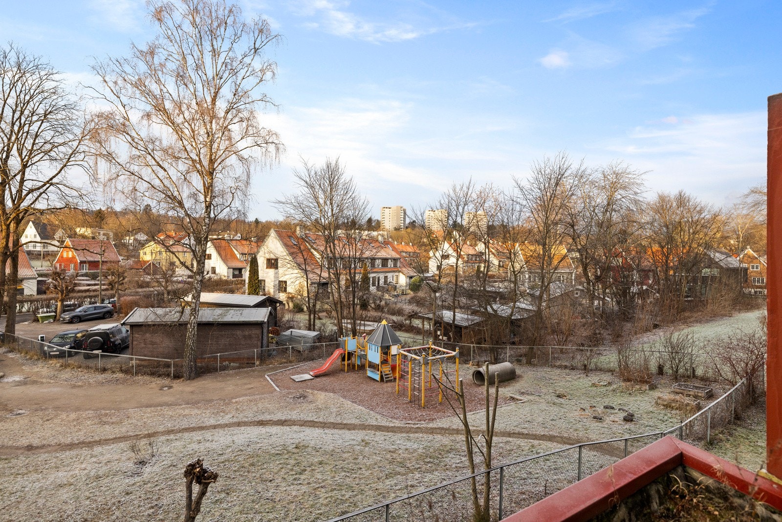 Utsikt fra terrassen. Galleribilde