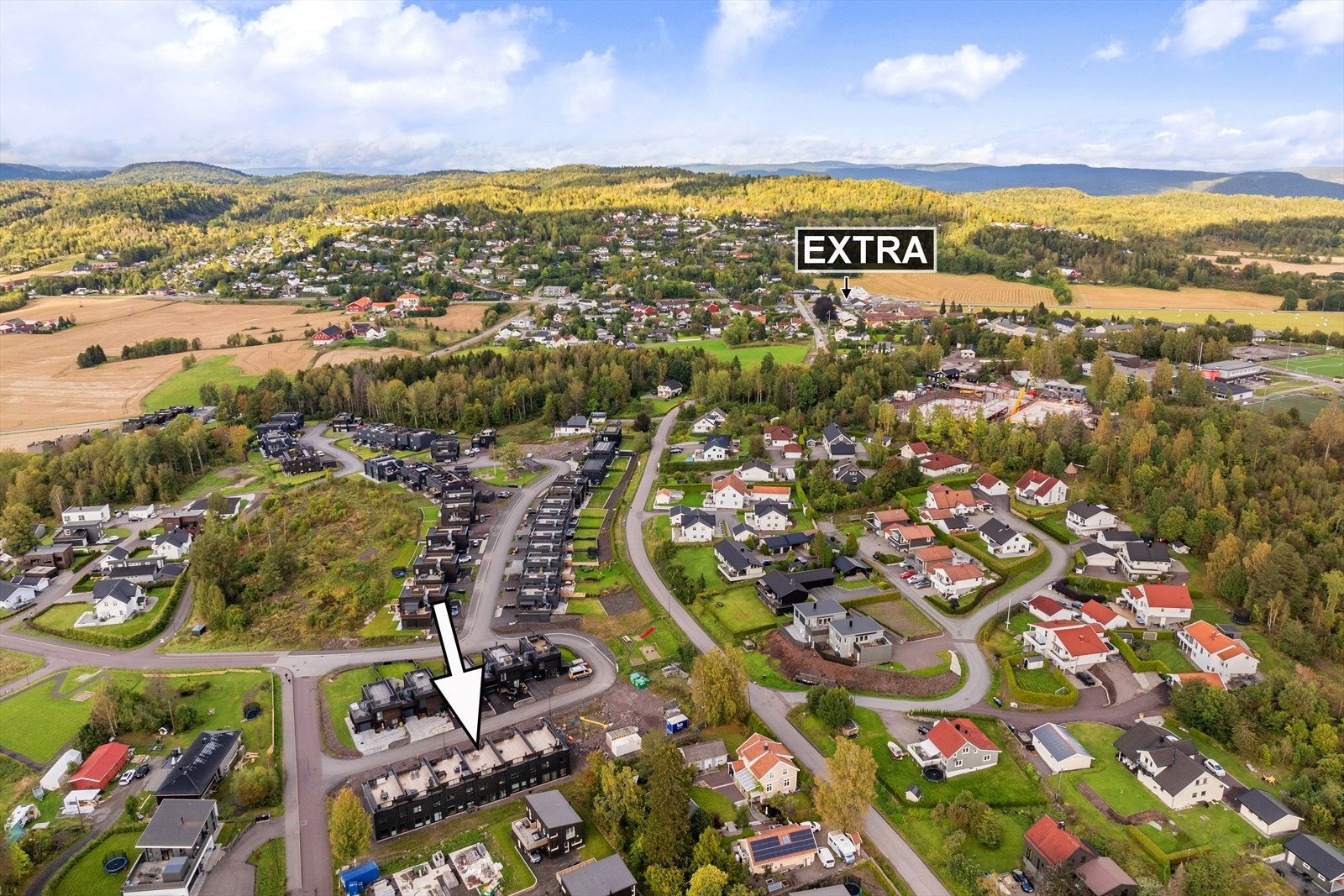 Fra boligen er det kort vei til det du trenger i hverdagen Galleribilde