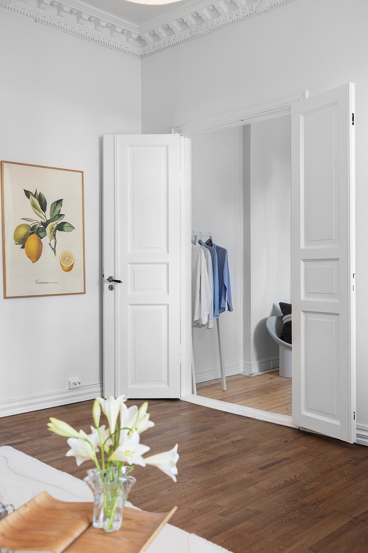 Doble dører inn til soverommet. Galleribilde