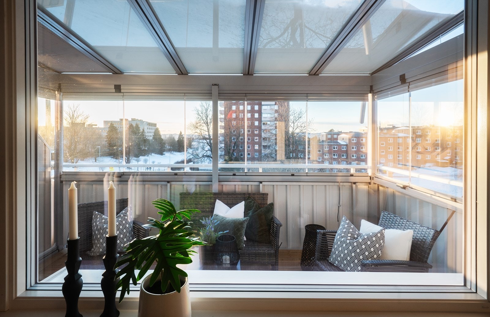 Balkongen blir en forlengelse av stuen. Galleribilde