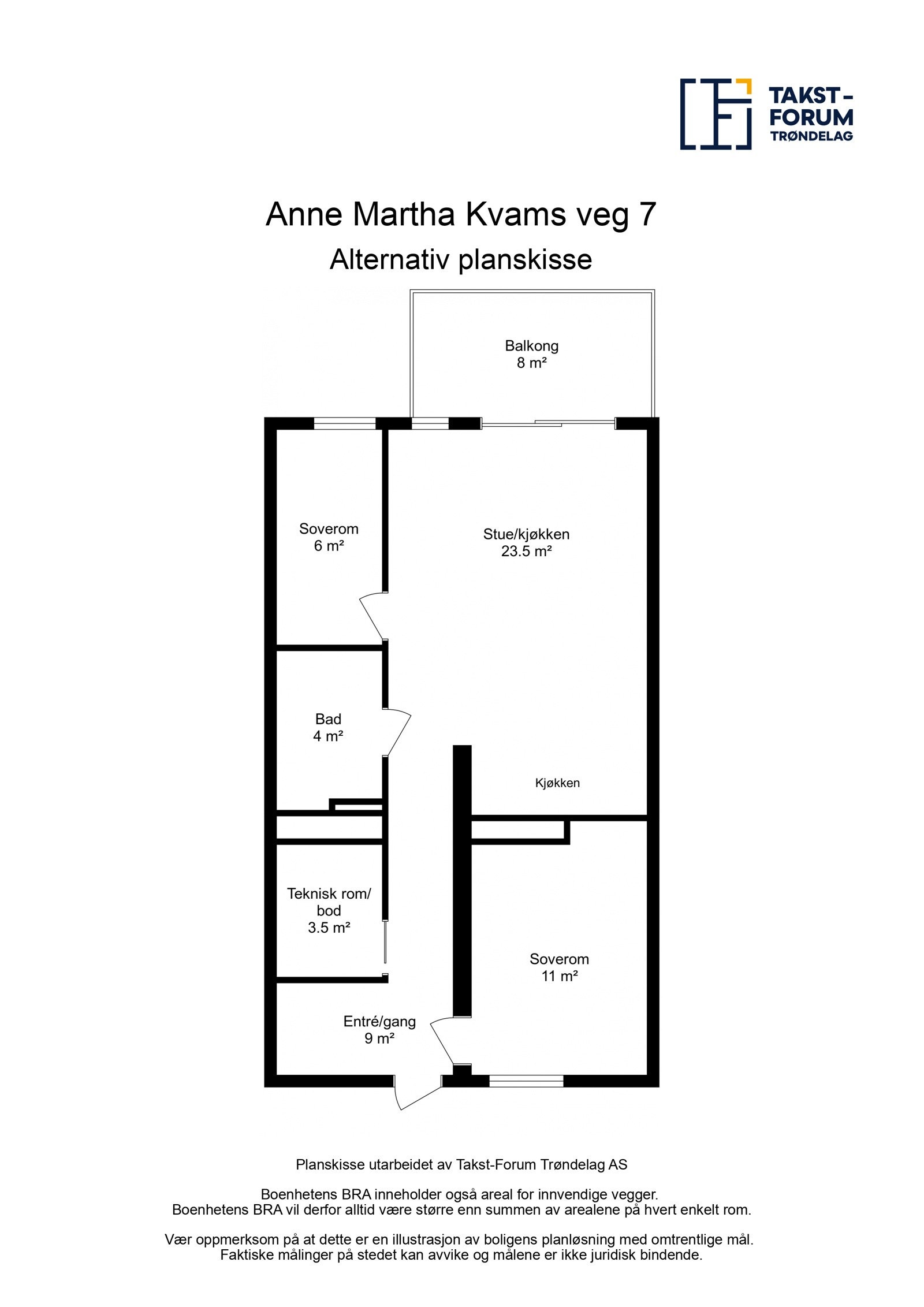 Leiligheten er opprinnelig en 3-roms leilighet, og det kan med enkelhet tilbakeføres ved behov for ytterligere soverom. Galleribilde