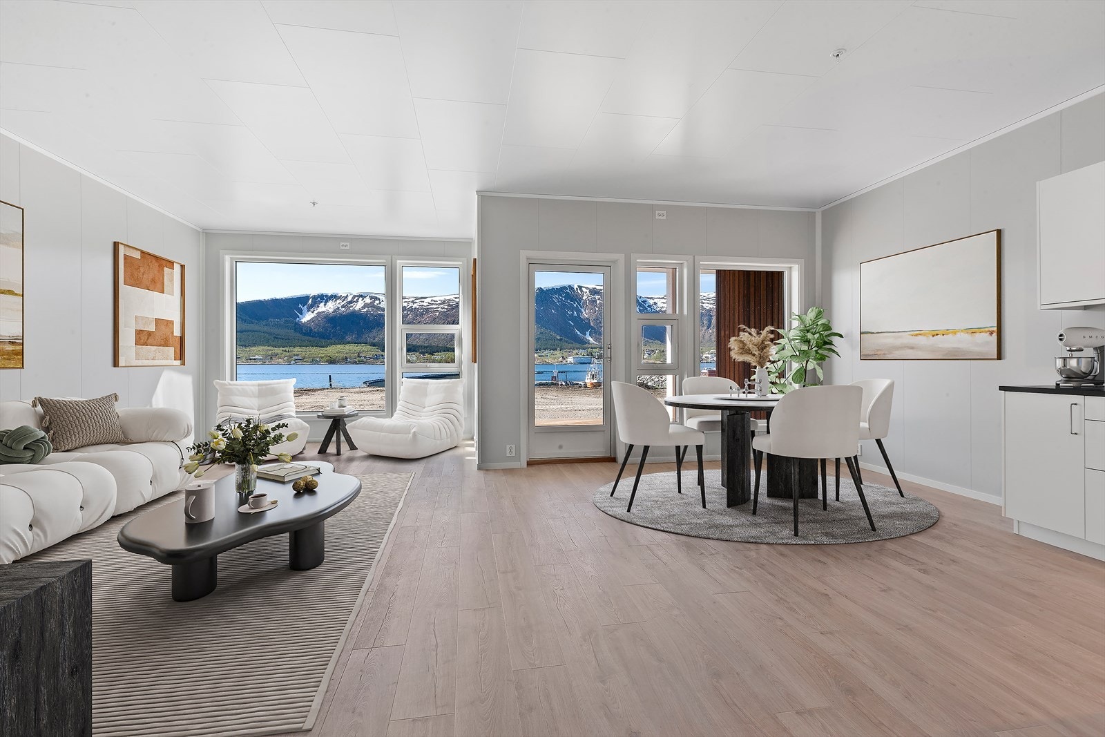 Se stue med møblering (digital styling) Galleribilde