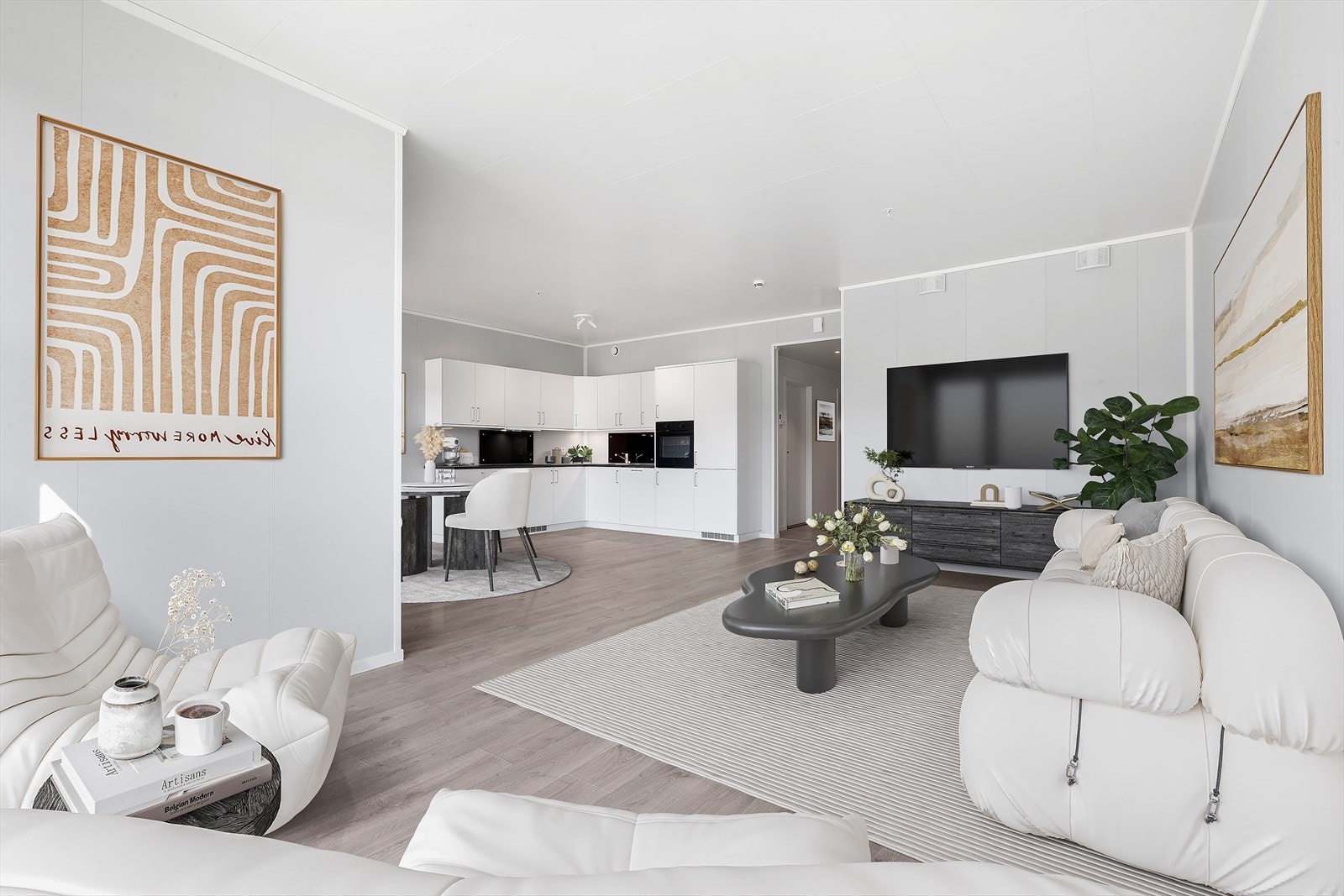 Se stue med møblering (digital styling) Galleribilde