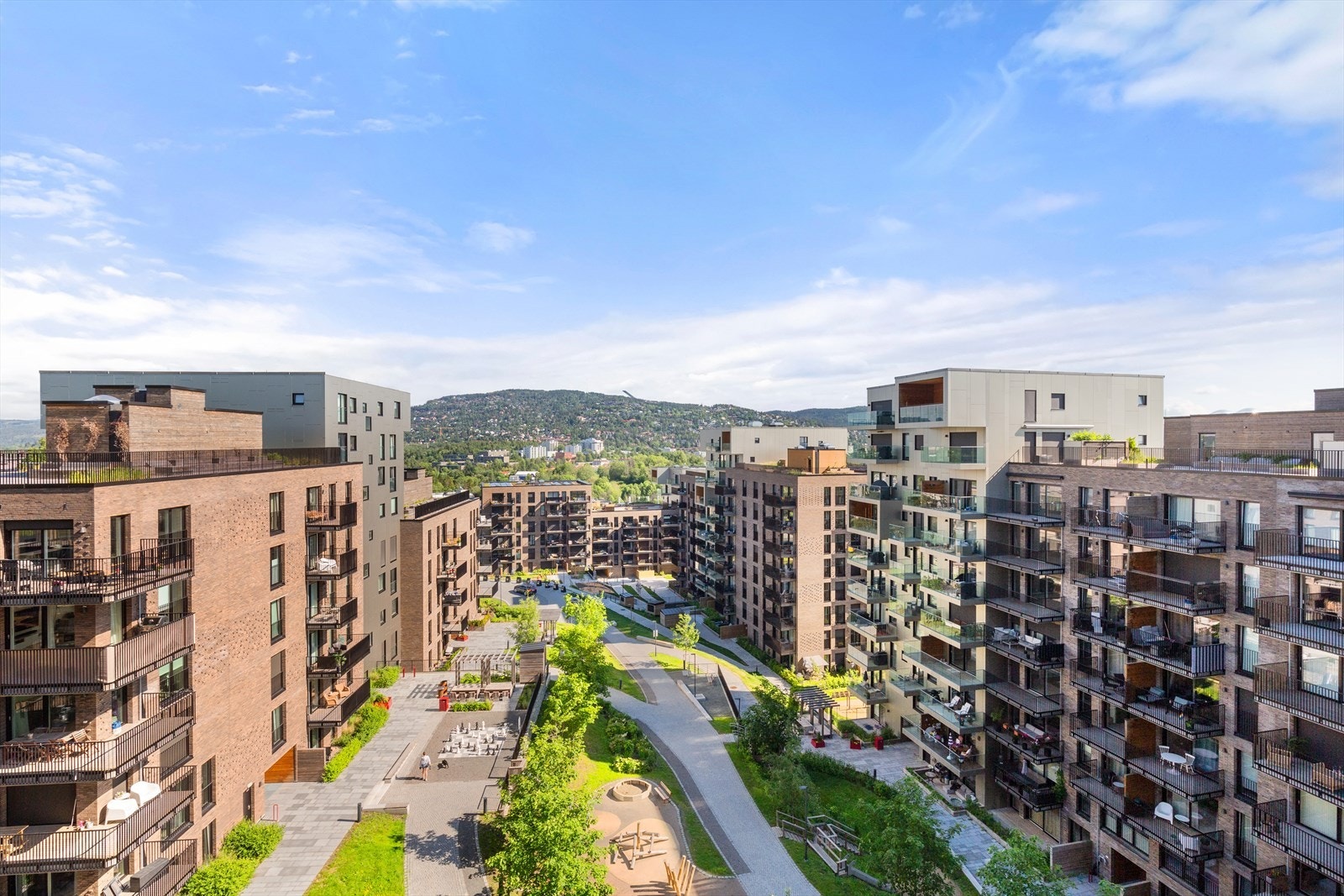 Utsikt fra takterrassen Galleribilde