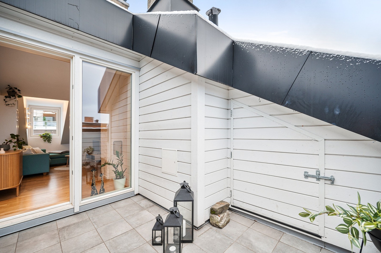 Det er flere møbleringssoner på takterrassen hvor du enkelt kan møblere etter egne behov. Galleribilde