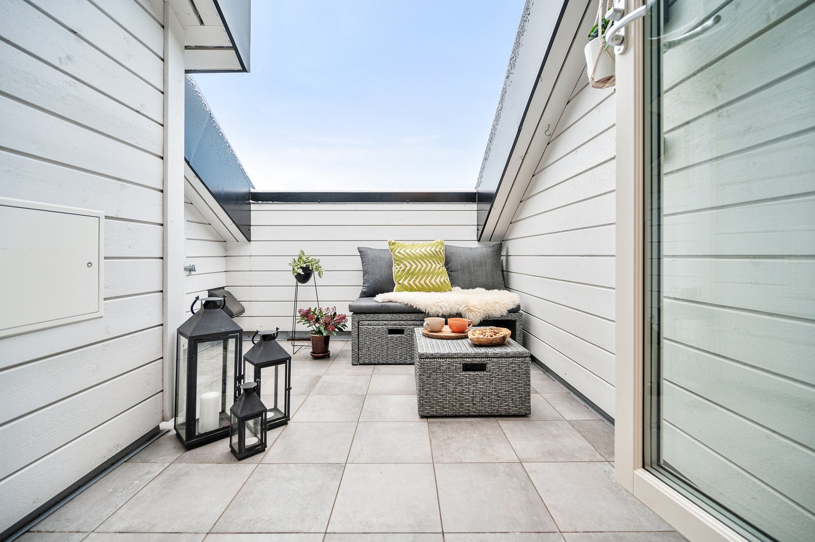 Takterrassen er på hele 6 kvm, så her har du god plass til utemøblement. Galleribilde