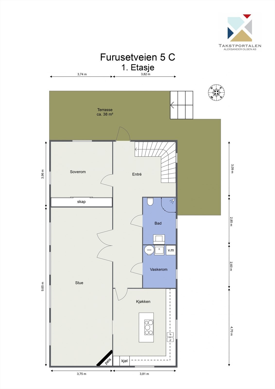 Plantegning 1.etasje. Galleribilde