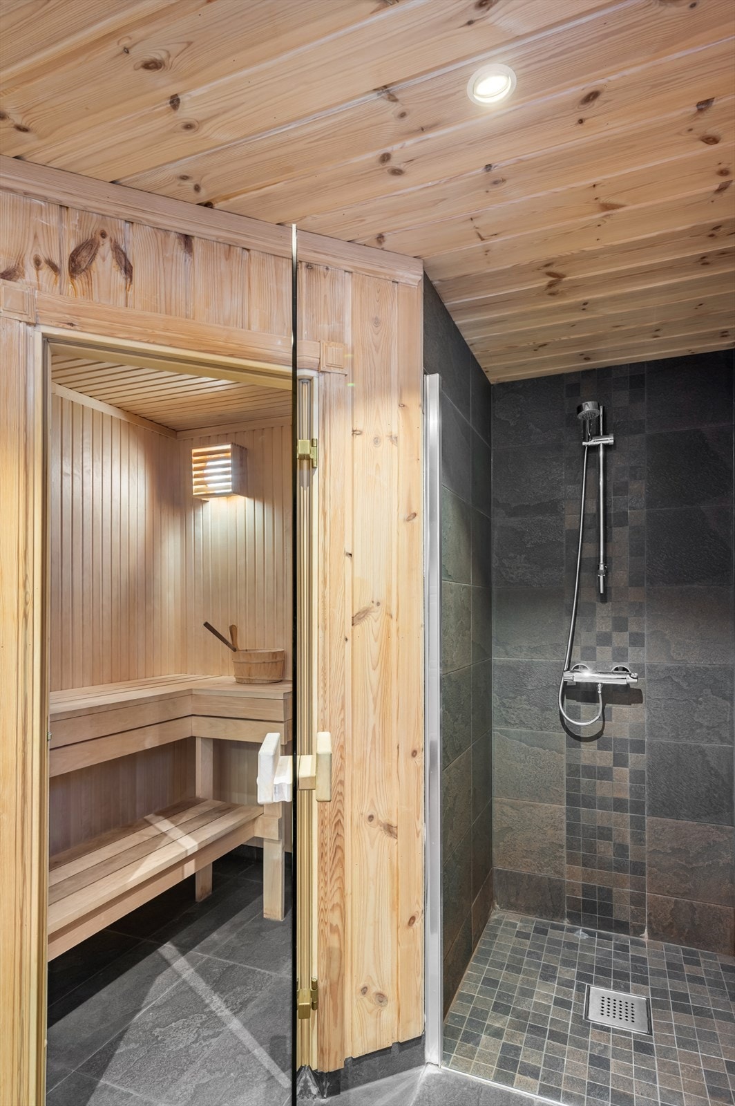 Badstue og romslig dusjnisje. Galleribilde